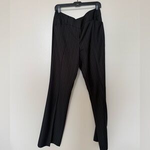 New York & Company Charcoal Pinstripe Pants (12Tall)